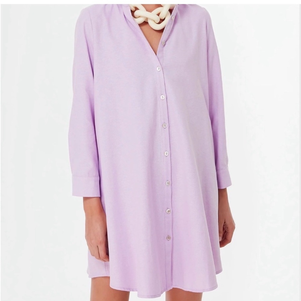 Pomander Palace lavender Oxford Harris shirt dress